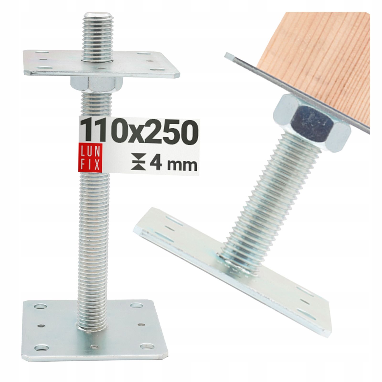  Základňa stĺpca 100x100 obdĺžnikový priskrutkovaný psp3