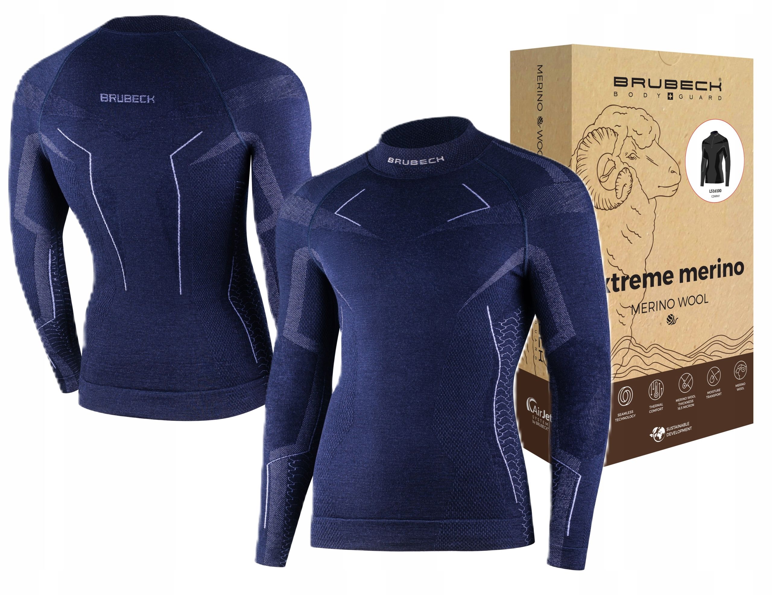  Tourist herren-t-shirts thermobluse thermo merino brubeck men