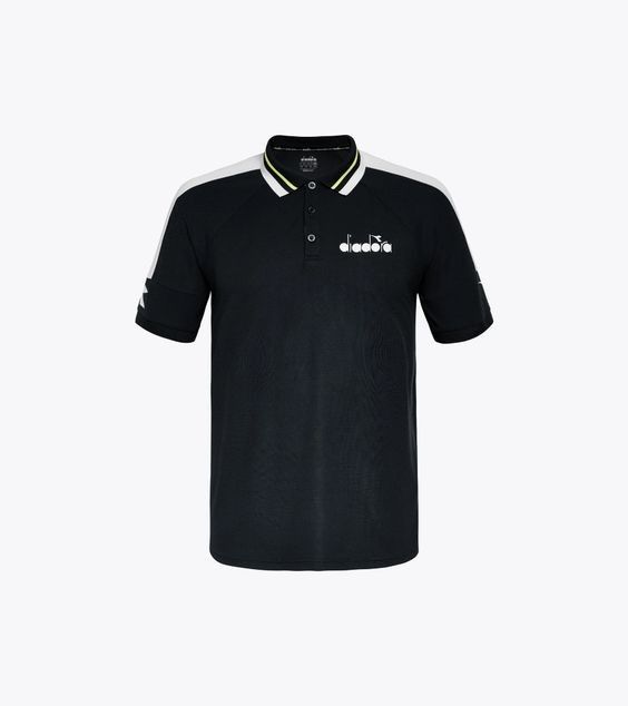  Pánská trička diadora ss polo icon black / yellow s