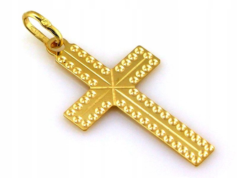  Earring cross 585 with image christ 1.23g religious items for a gift