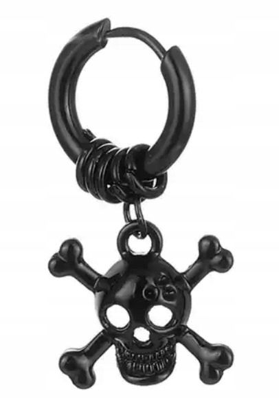  Náušnice do ucha huggie tyč jednoduchý gothic punk ocel
