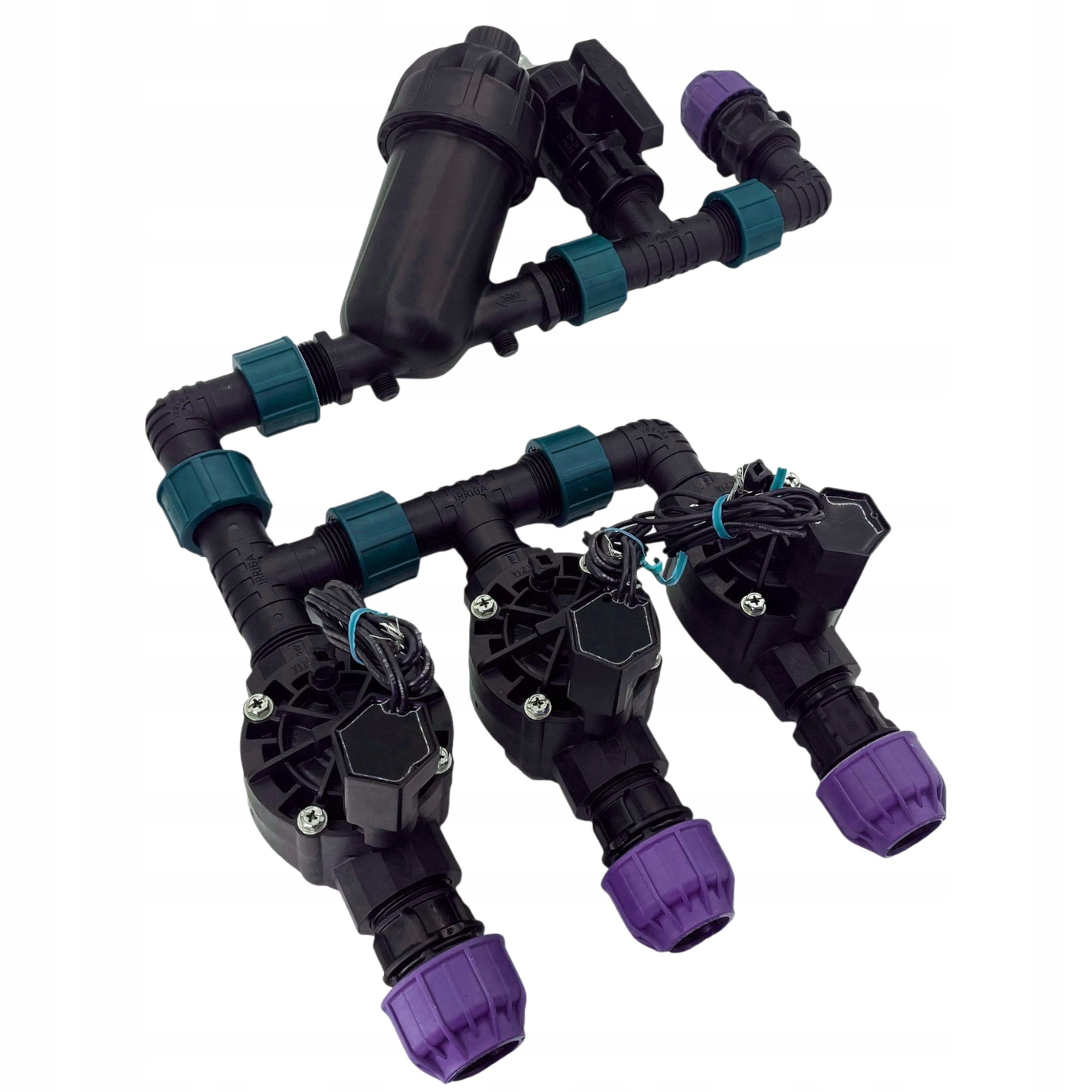  Set automatic irrigation garden 4 sections 12 sprinklers + box