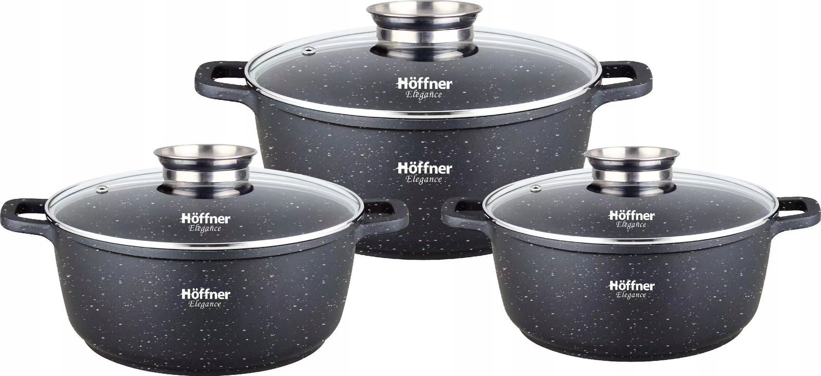 Sada hrncov oceľ 12el hoffner elegance množina hrnce premium