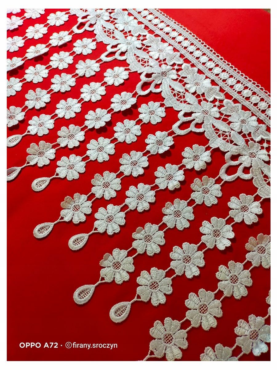  Gipiūras nėriniai baltas 30 cm raštas 6088