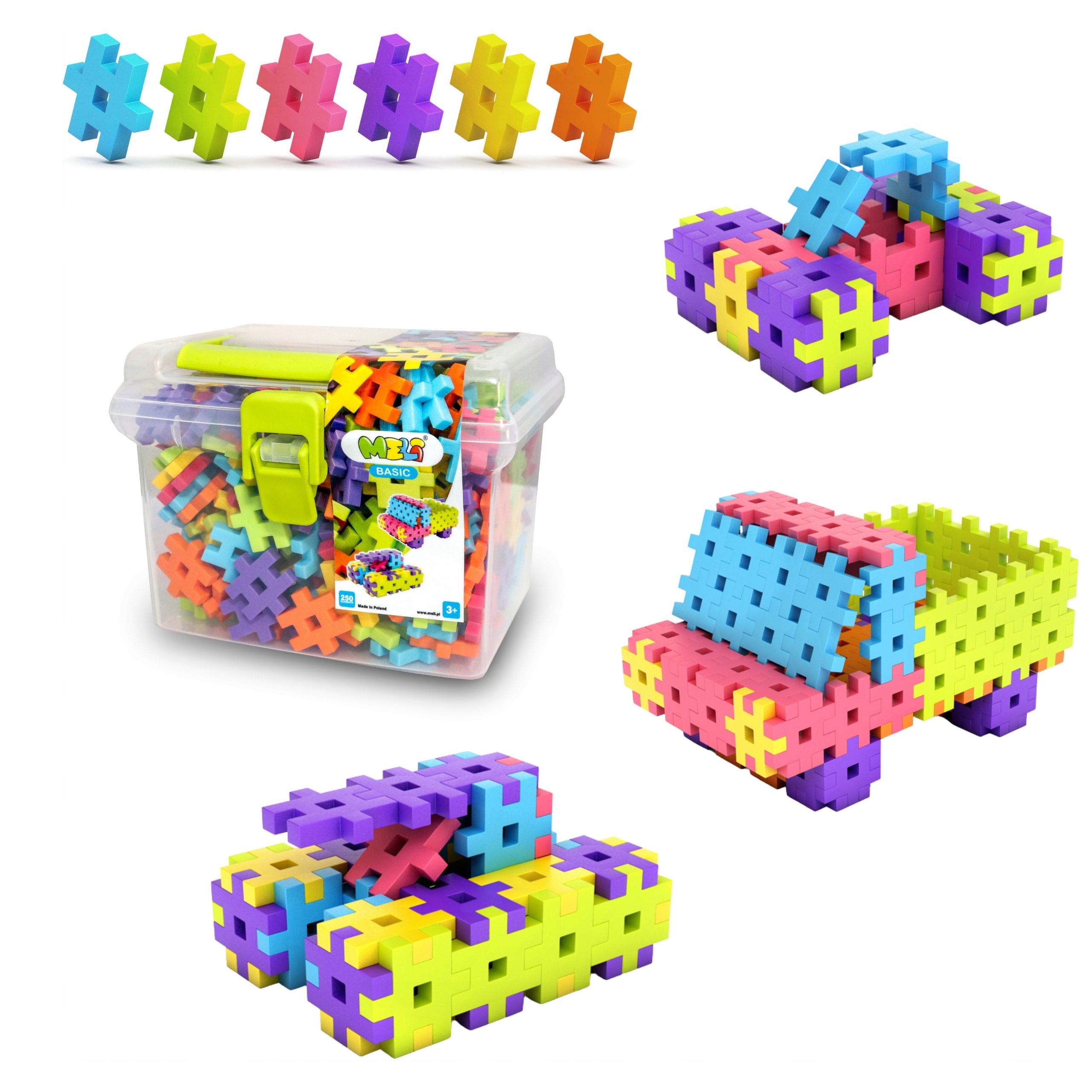  Strukturwaffelblöcke meli basic constructor travel box 250 el puzzle