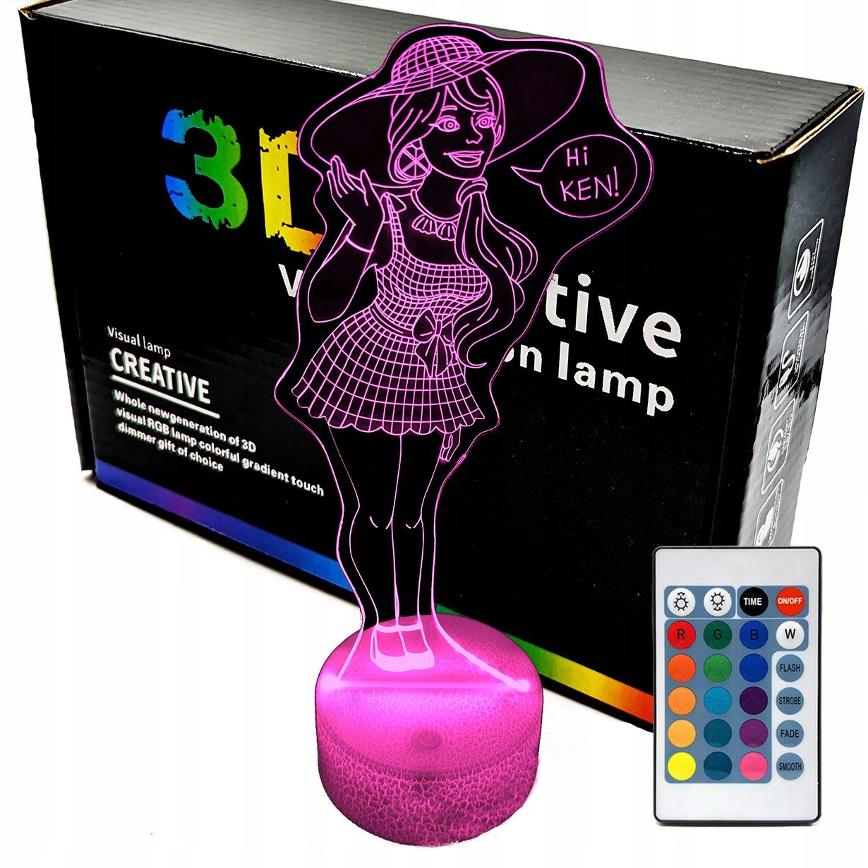  3d naktinė lemputė lempų daugiaspalvis
