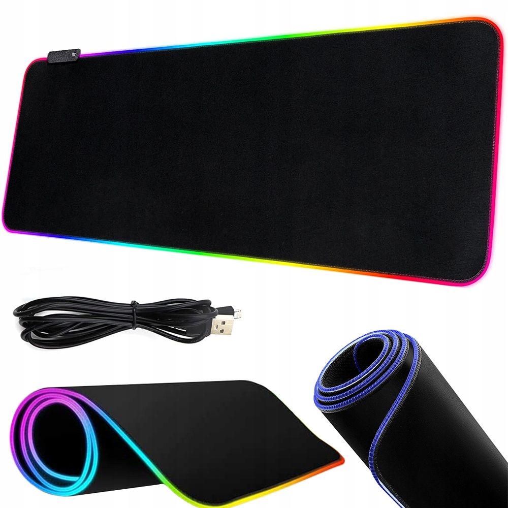 Ar apgaismojumu podklada pelēm spēles led rgb priekš spēlētājs xxl 90x40