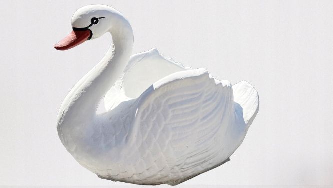  Figurky zahrada zvířata postavy konkrétní labuť