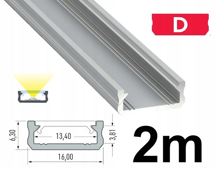  Kopa melns alumīnija profils atzina slim eco led sloksnēm 2m + kapuci