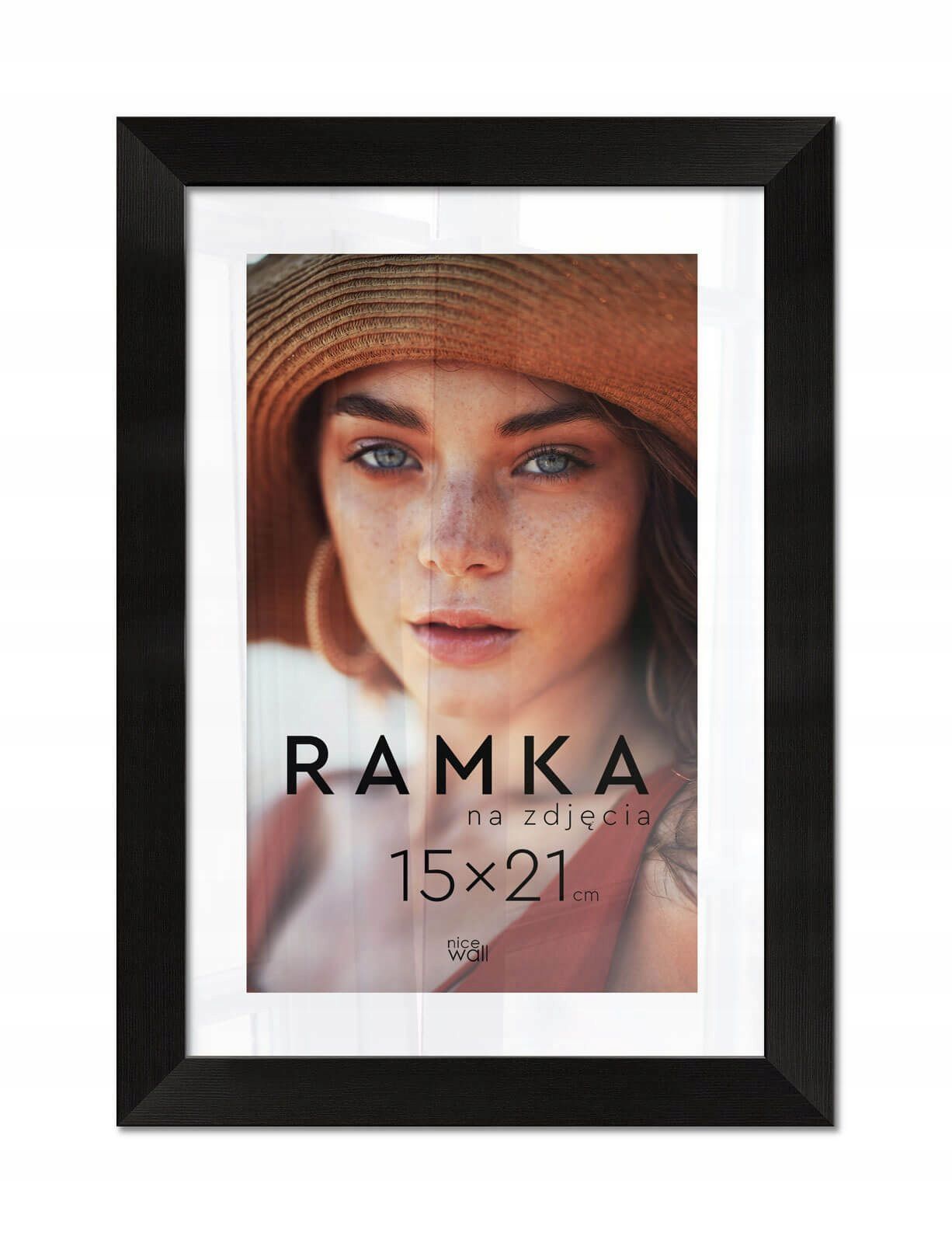  Black color photo frame 15x21 cm with support