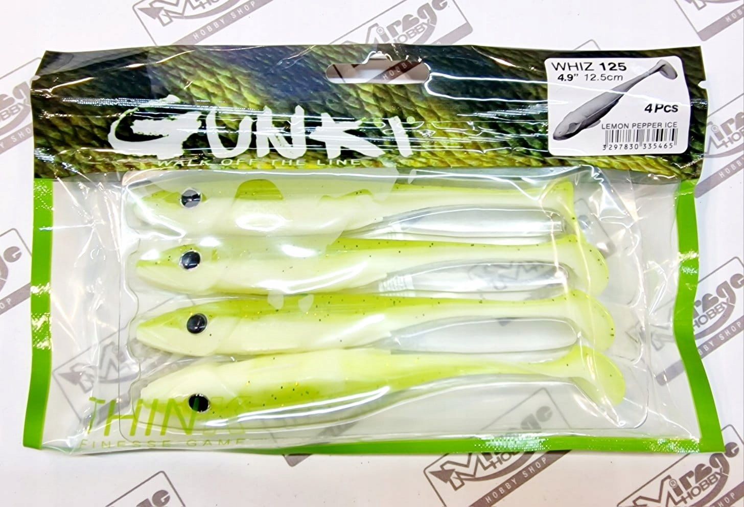  Norīt gunki kiddy 4"(10cm) - salt & pepper (op. 5 gab.) [52683]