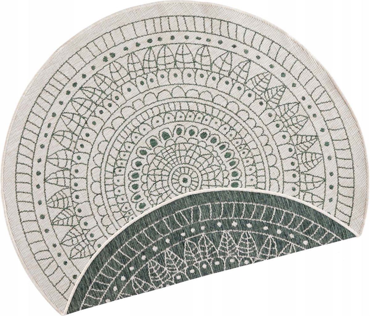  Round carpet for the living room 140cm , soft italian ,green creamy pattern mandala