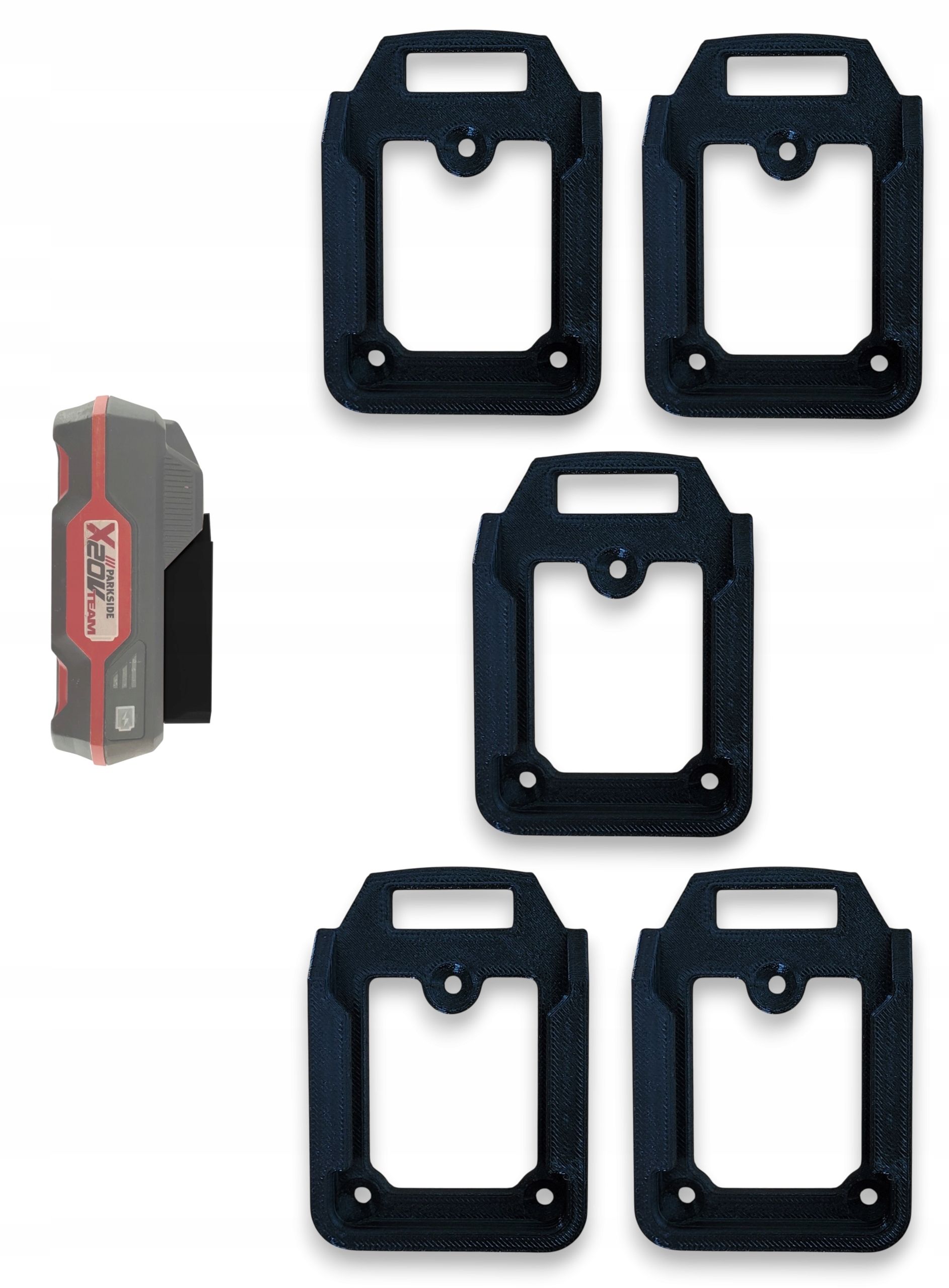  Držák potvrzení s baterií baterie parkside x 20v sodík click klik černá barva