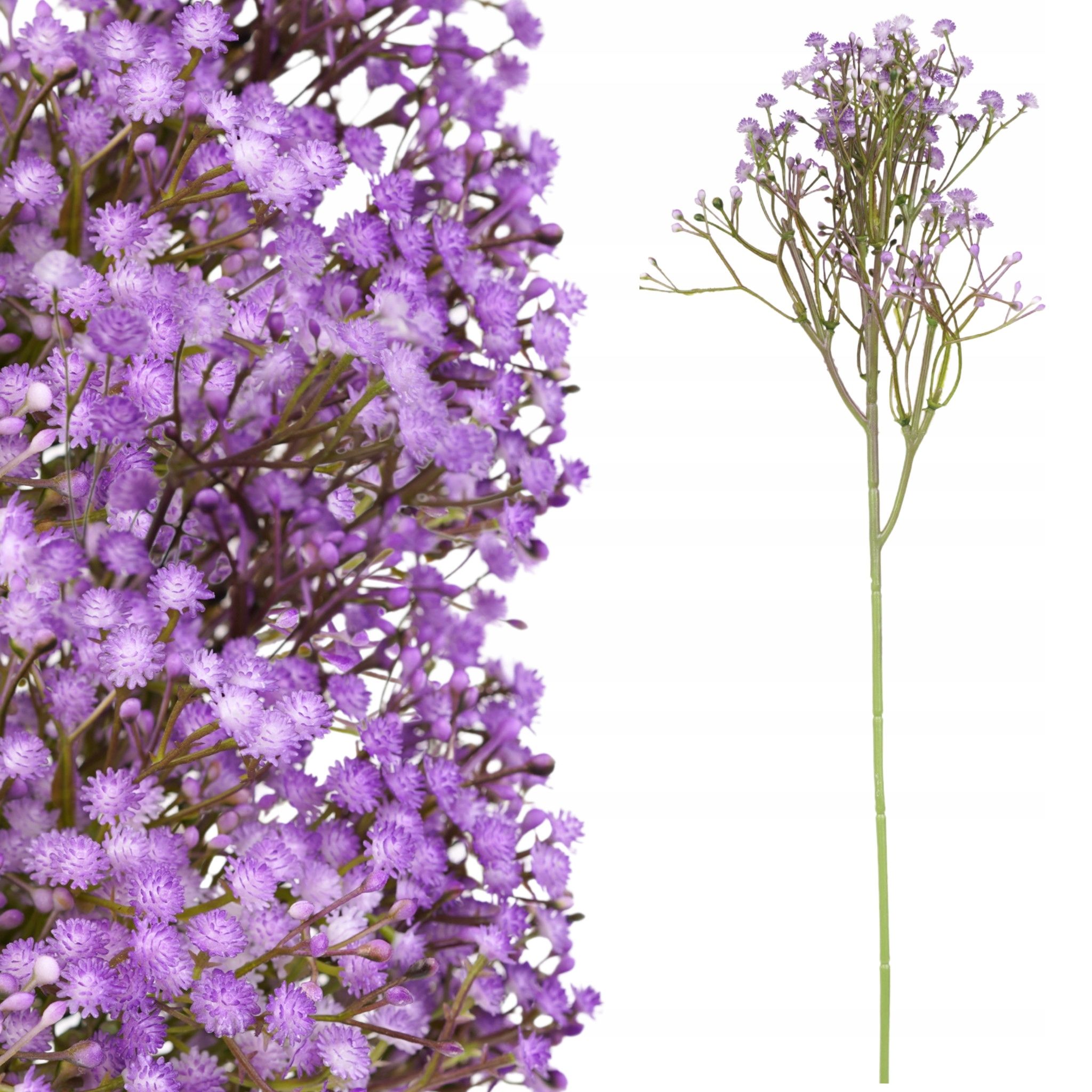  Dirbtinės gėlės gipsowka šakelė 32cm tanki violetinė priedas puokštėms