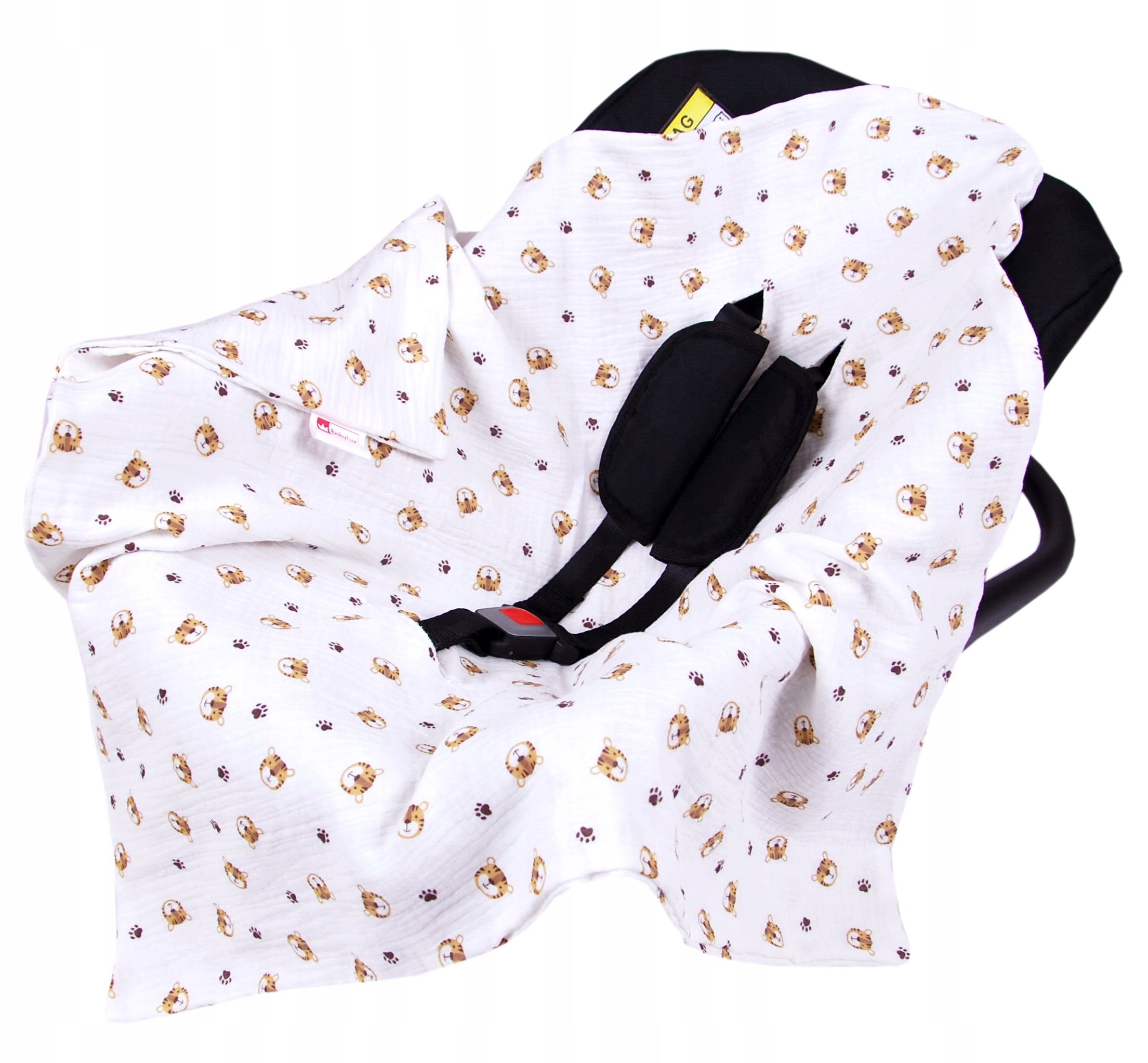  Babylux zakryté prikrývka prikryť pre autosedacku pre dopravcu mušelín muslin