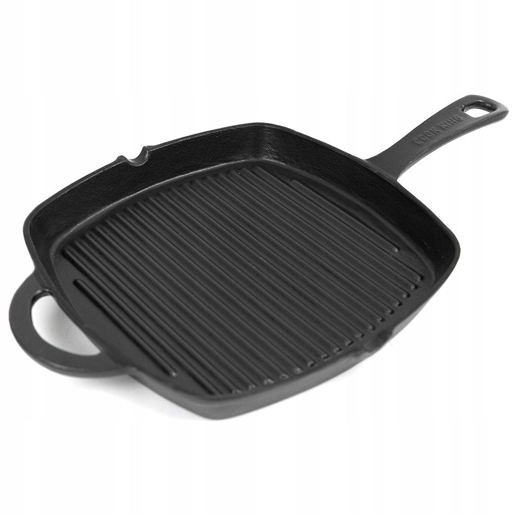  Ketaus keptuvė į steakow grilis 23cm juodos spalvos