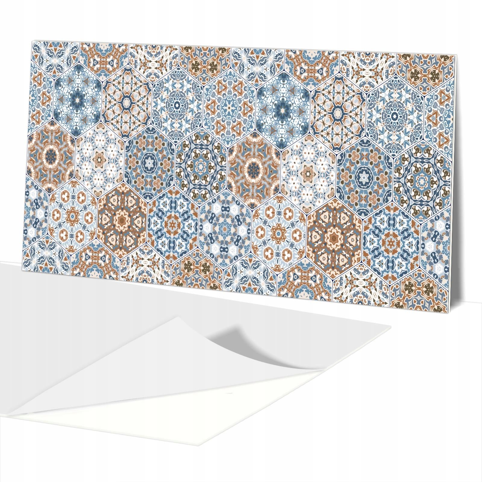  Lipīga plāksne pvc paneļi uz sienas marokānis patchwork 100x50cm