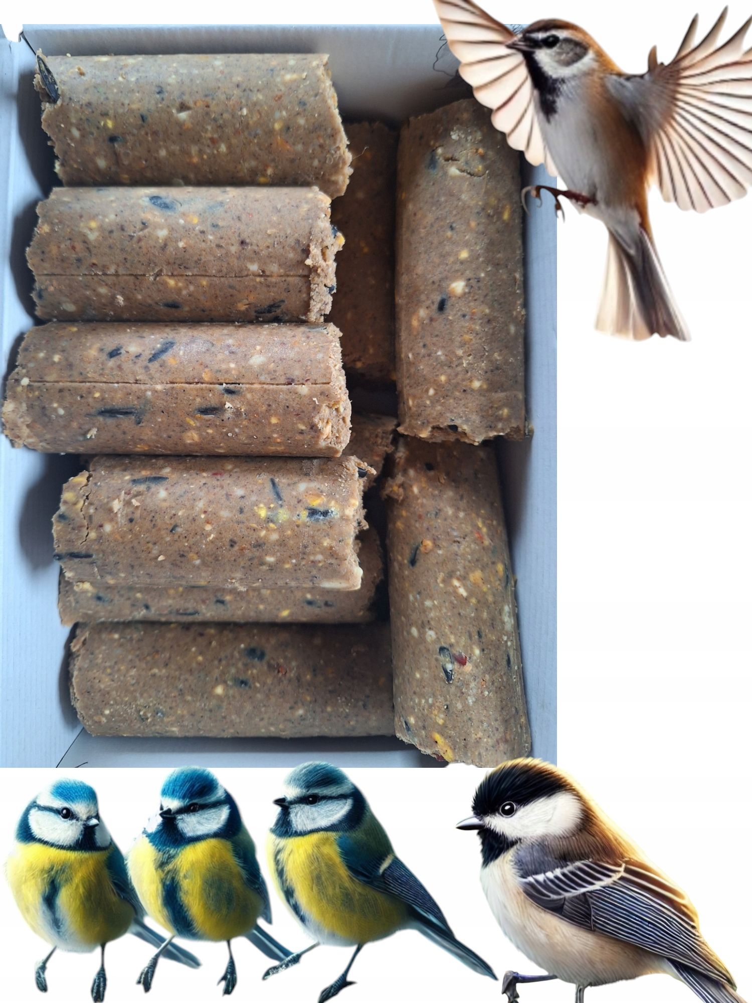  Fettkügelchen 50x flaschen sonnenblume für den feeder für titten wild vogel