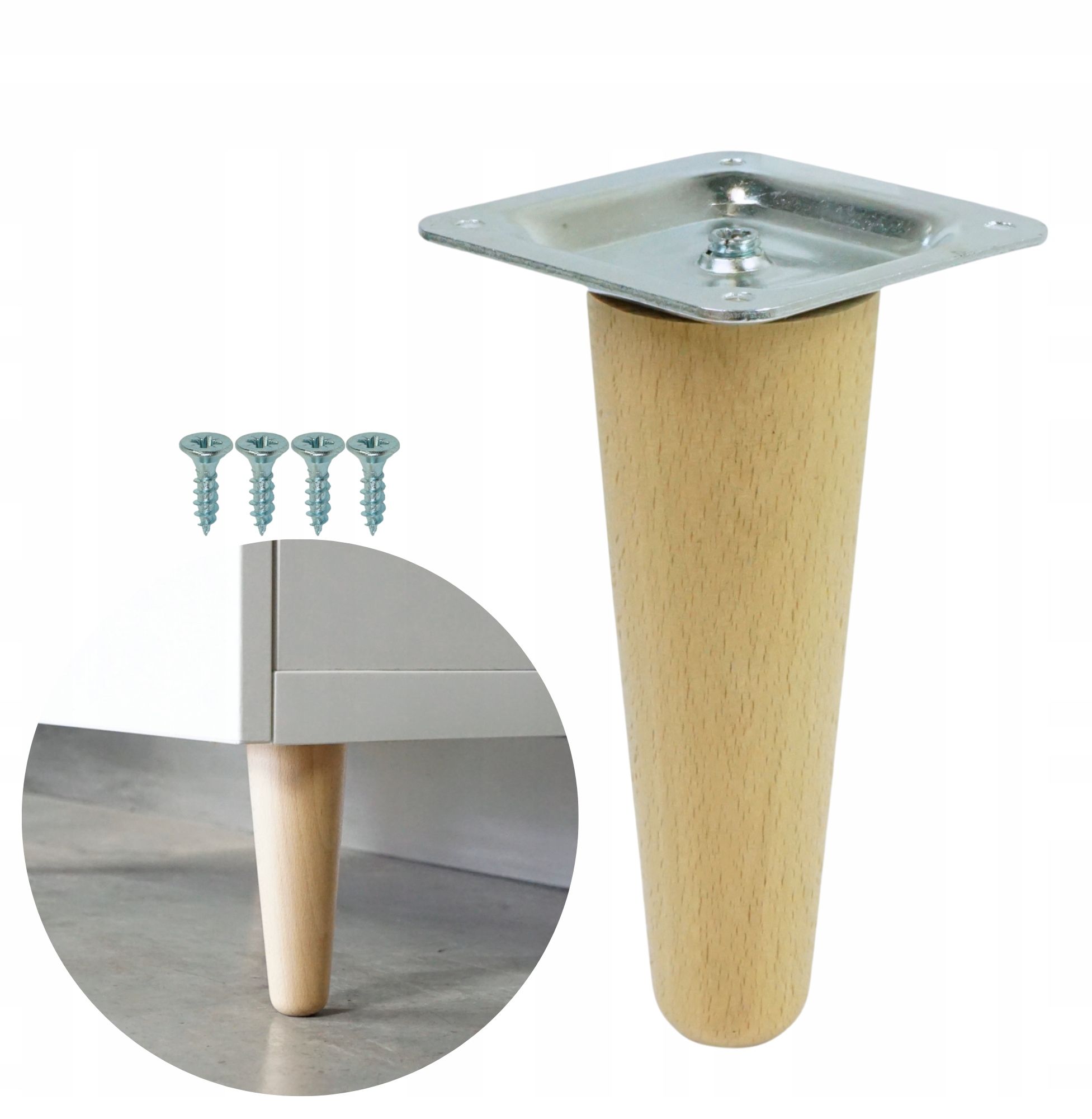  Univerzální nohy 15 cm nohy buk úhlopříčka černá barva