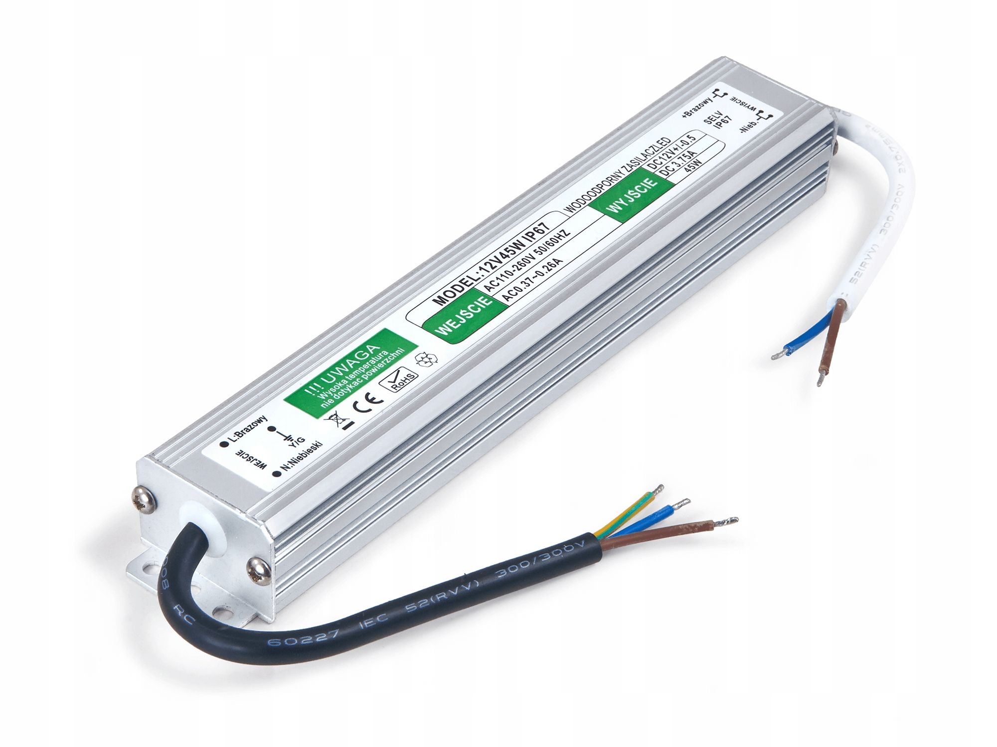  Maitinimo šaltinis 12v 120w 10a ip20 slim led juostoms, cctv