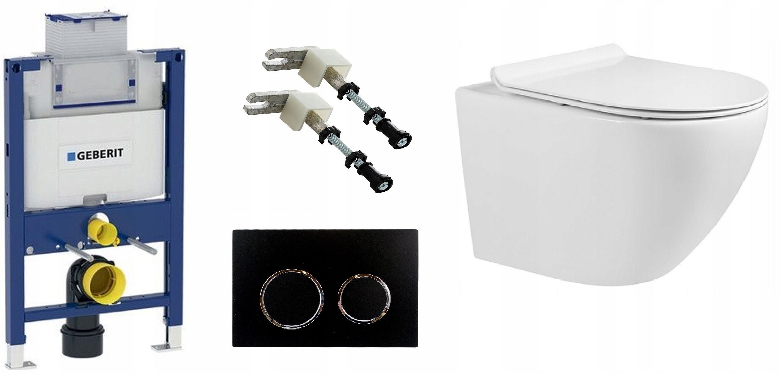  Wc rāmja komplekts geberit + atslēga + tualetes pods melns matēts + dēlis w/o+fresh