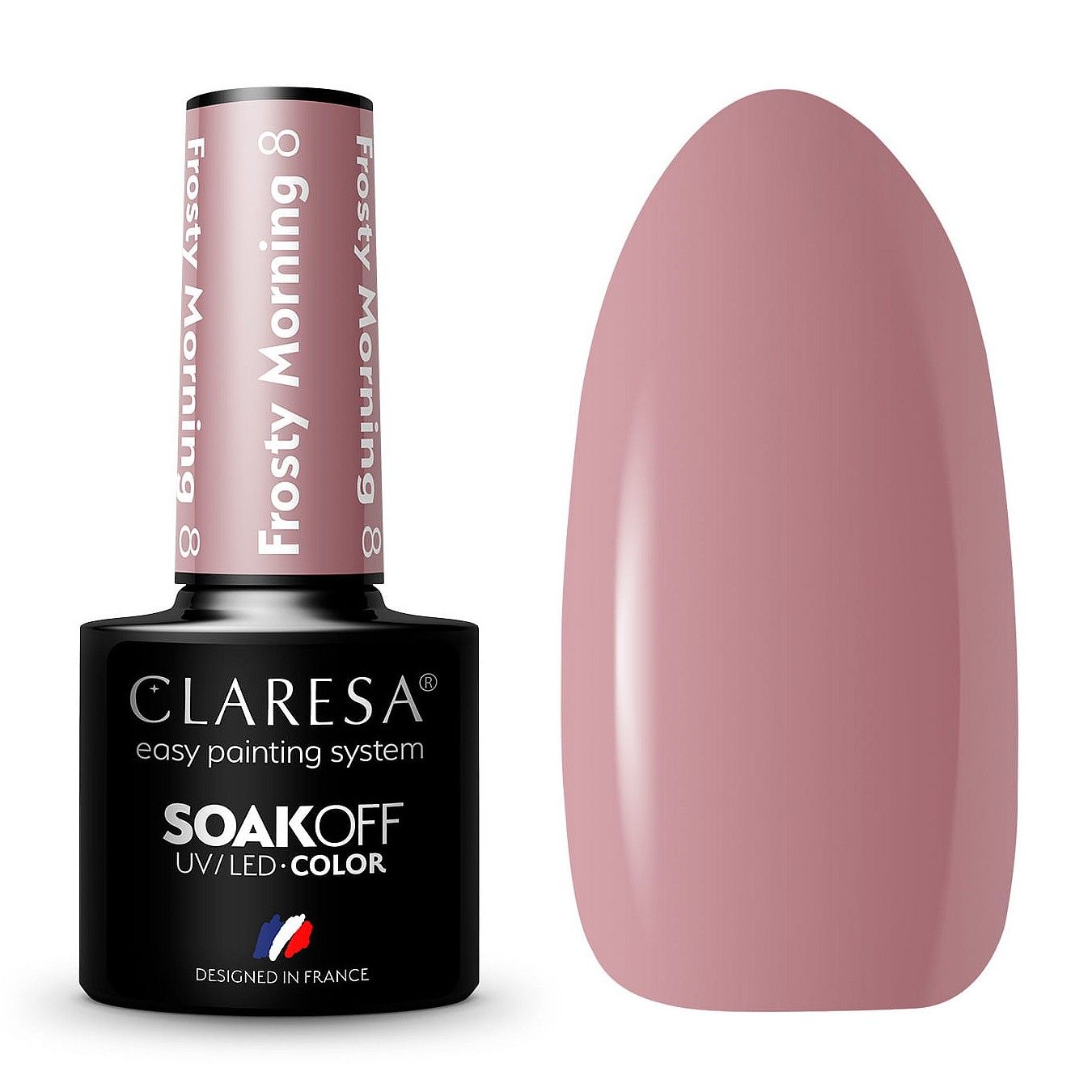  Claresa hübriid küünelakk burgundia glitter pink 554