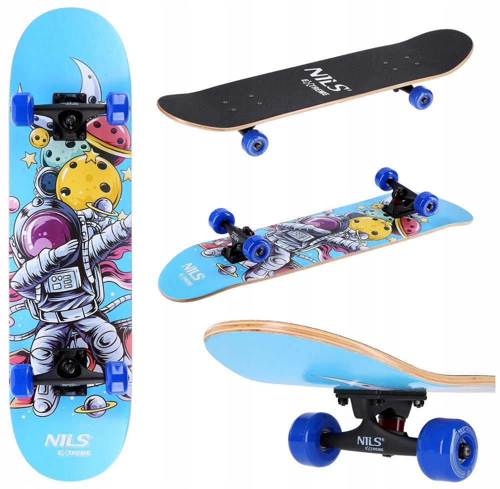  Nils klasický skateboard drevený profilované skateboard abec-7