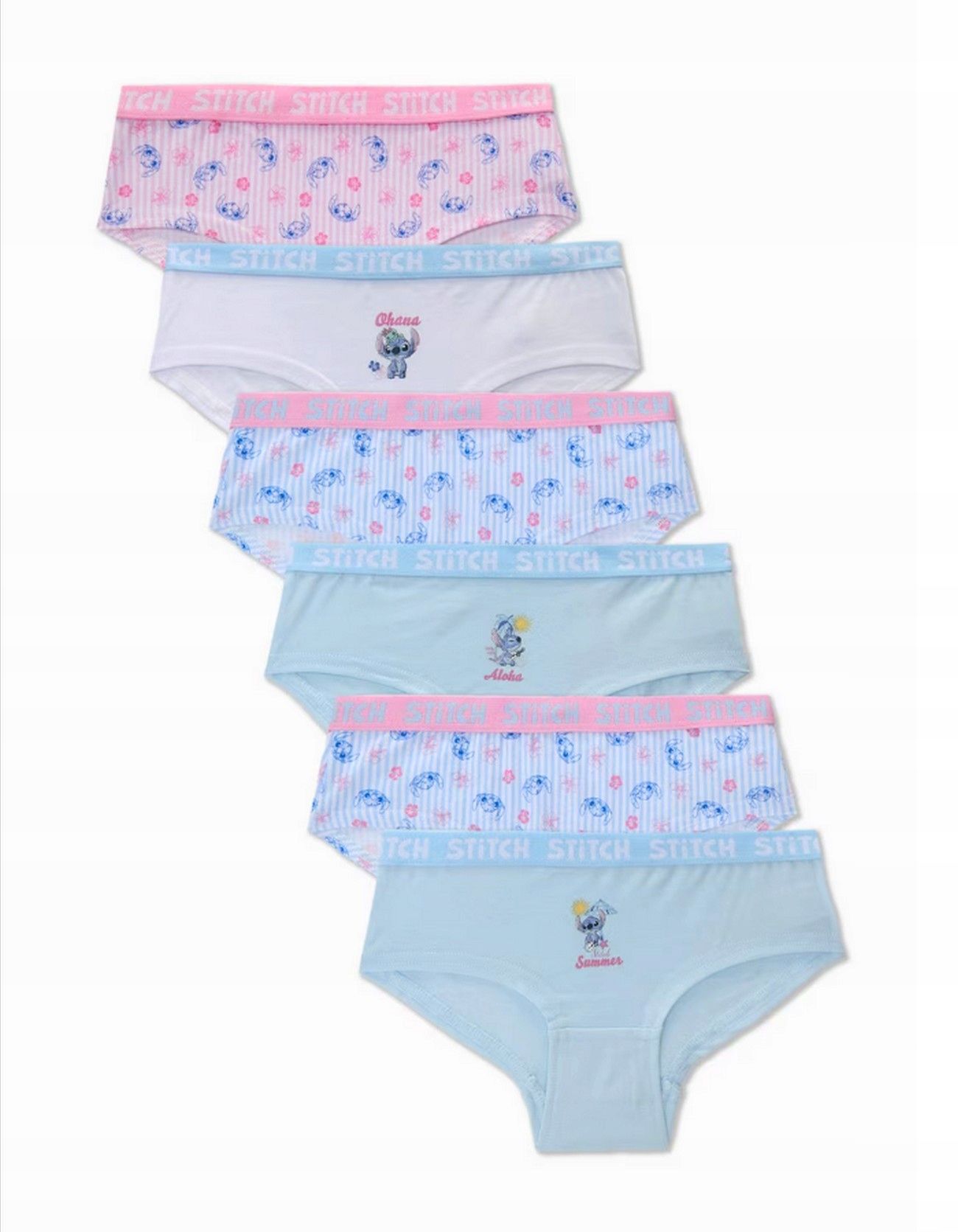  Disney stitch andzia angel panties shorts 104 primark 6 pak 3-4 year