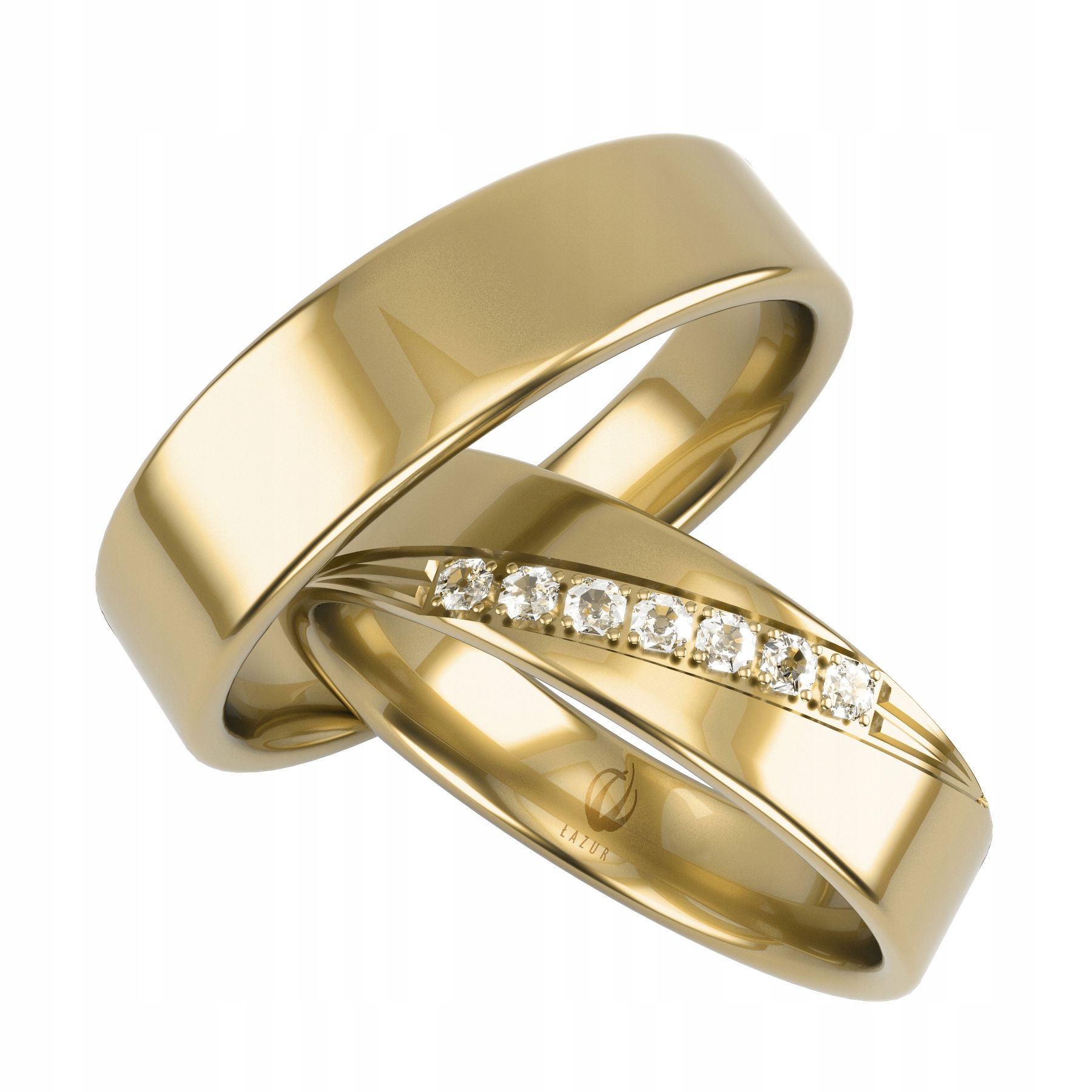  Golden eheringe mit herzmotiv pr.0,585 breite 5 mm