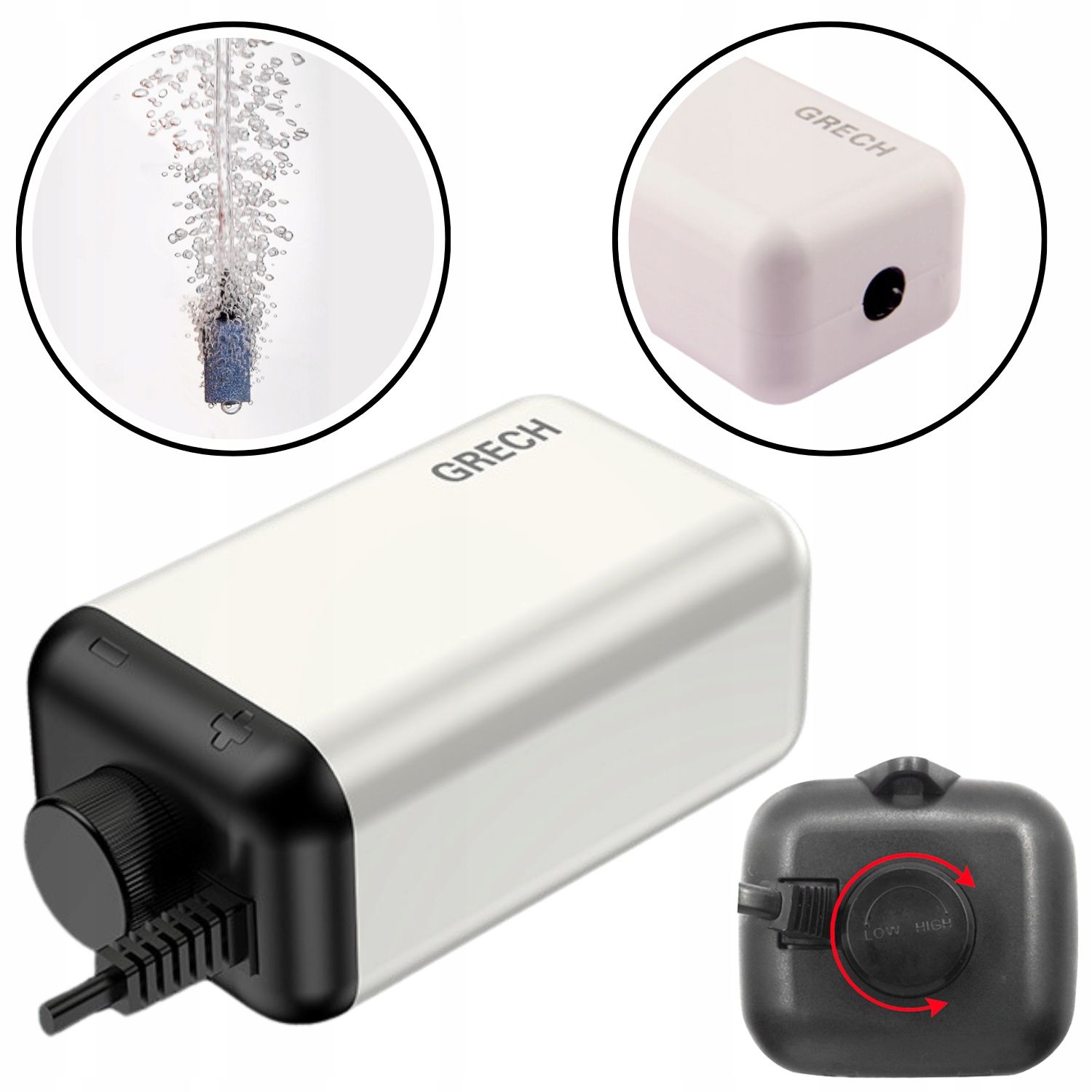  Provzdušňovač pro akvárium s regulací solidní tichý čerpadlo 100 l/h 30-80l