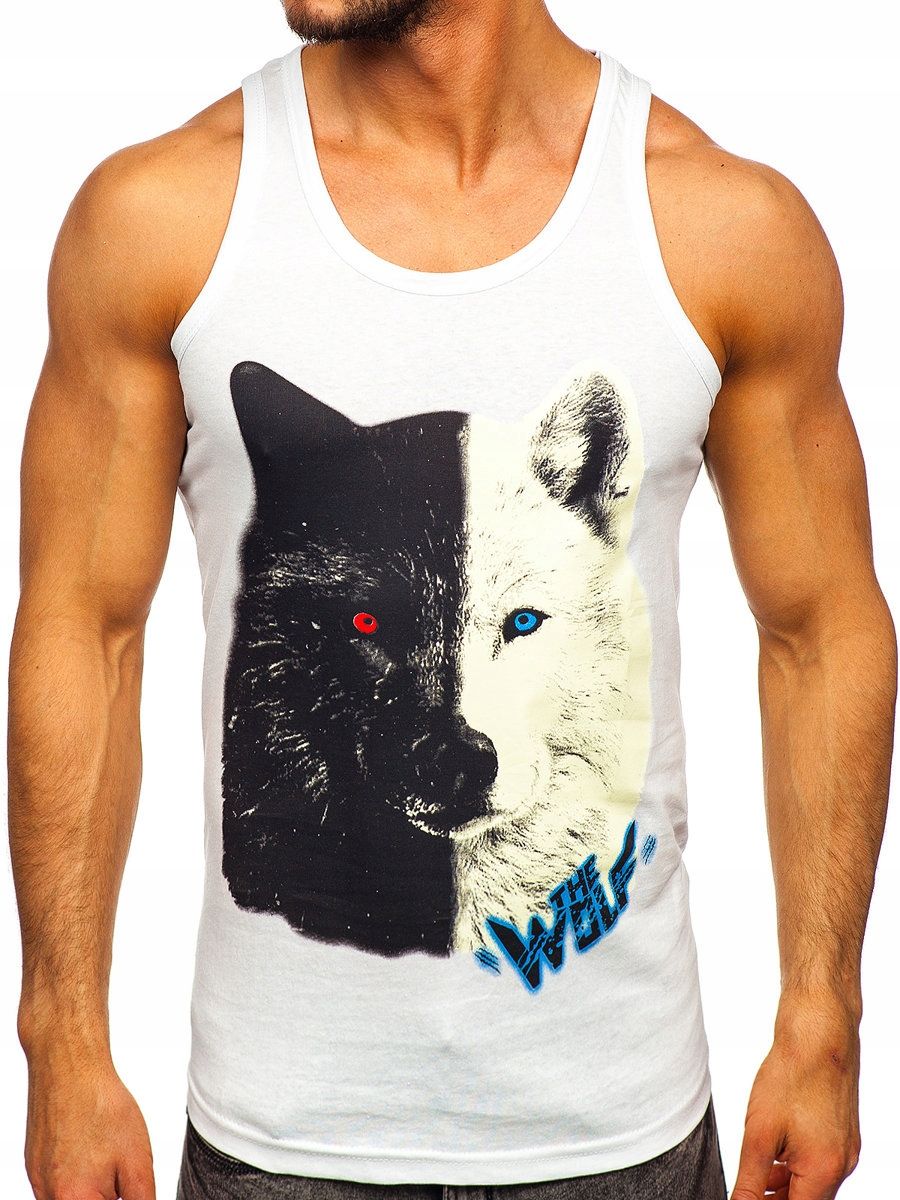  T-särk tank top meessoost valge 14854 rozmiar_2xl