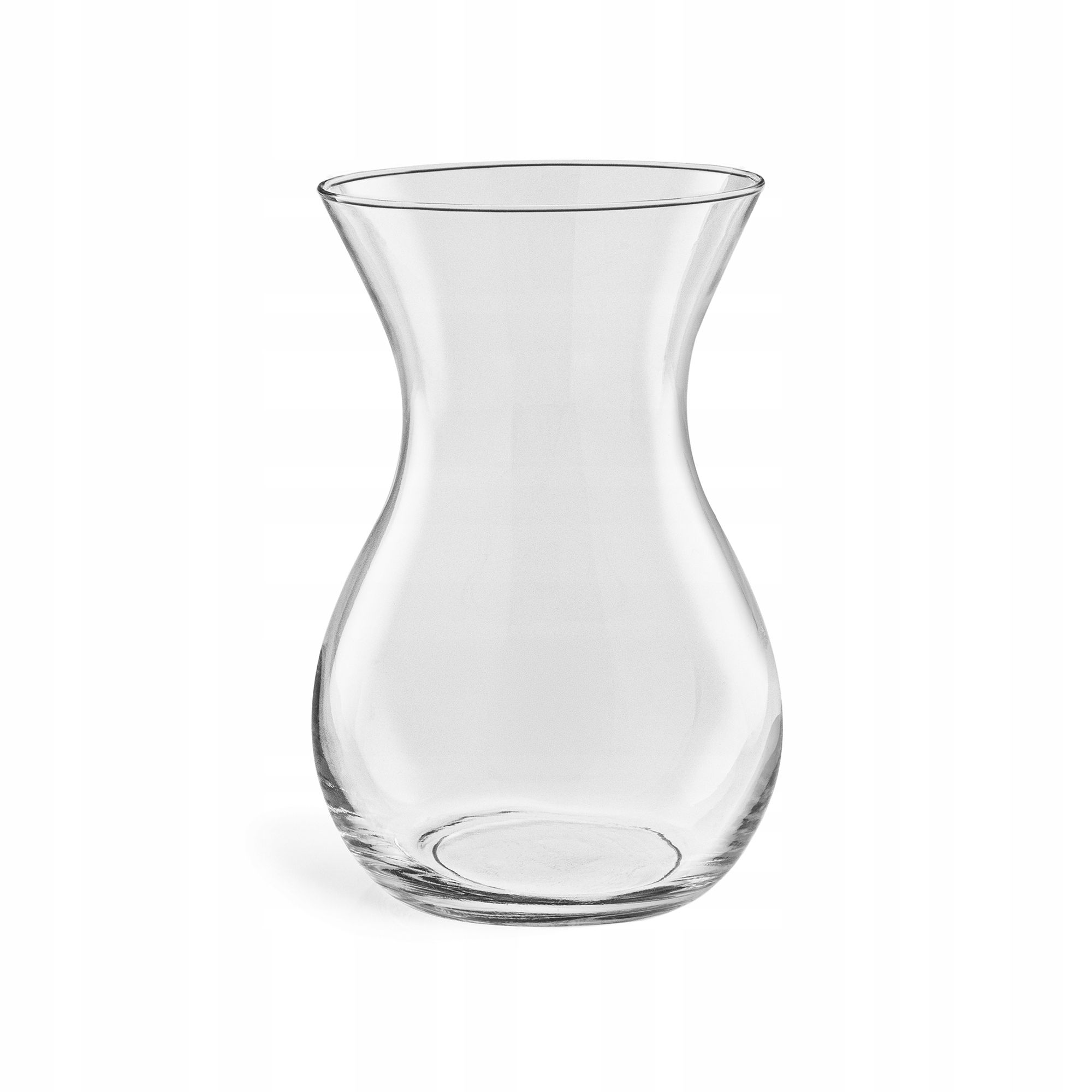  Stikla vāze par ziediem ar rievām 18cm klasisko poļu glāze glasset lyra
