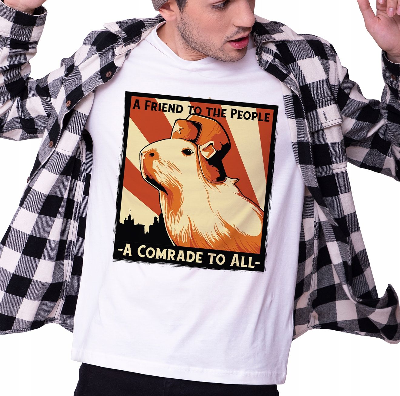  Herren-t-shirts mit kapibara lochy i drachen muster xxl
