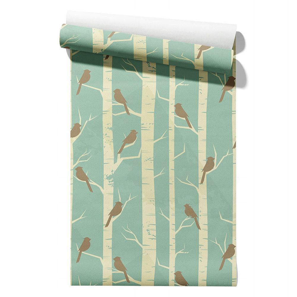  Wallpaper non-woven fabric pastel cherries wallpaper in a roll 50cm x 6,1mb