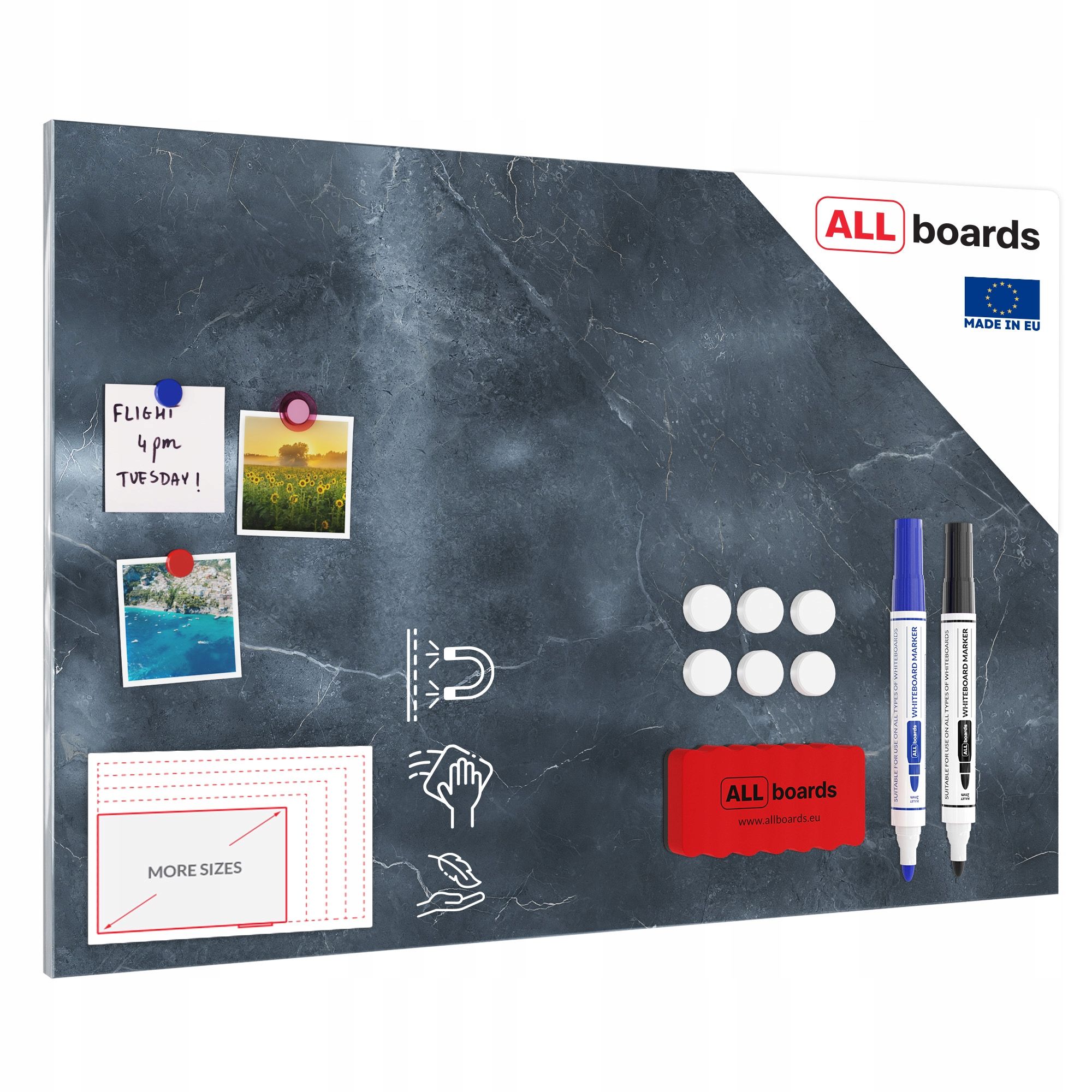  Dēlis magnētisks magnētiem metalboards, masīvkoka 90x60 cm + bezmaksas dāvanas
