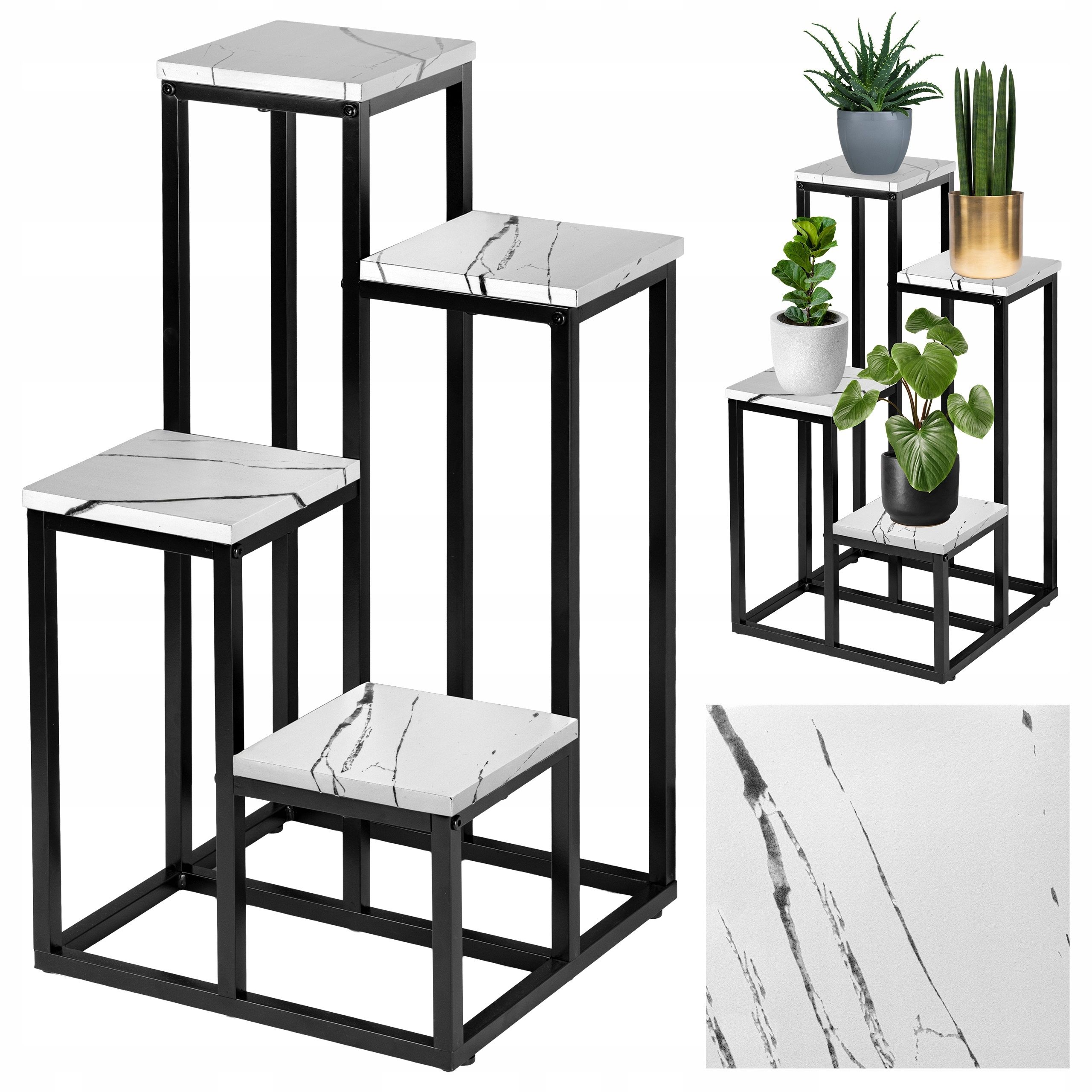  Metal stand for flowers flower stand flowerpots standing shelf with shelves loft style