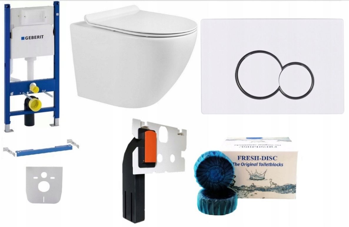  Wc rāmja komplekts geberit + atslēga + tualetes pods melns matēts + dēlis w/o+fresh