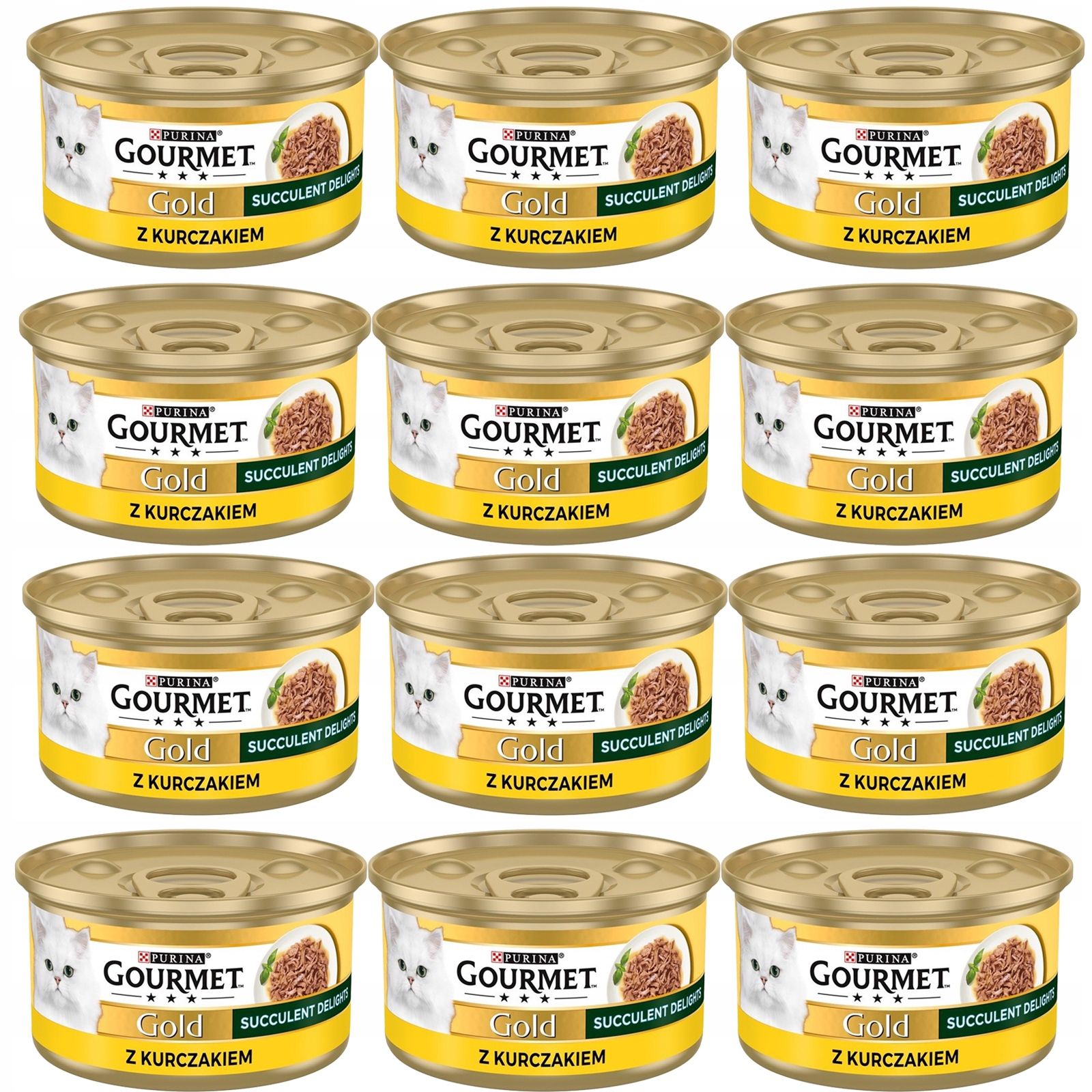  Purina gourmet gold savoury šlapias maistas su vištiena i morka 85gx12szt