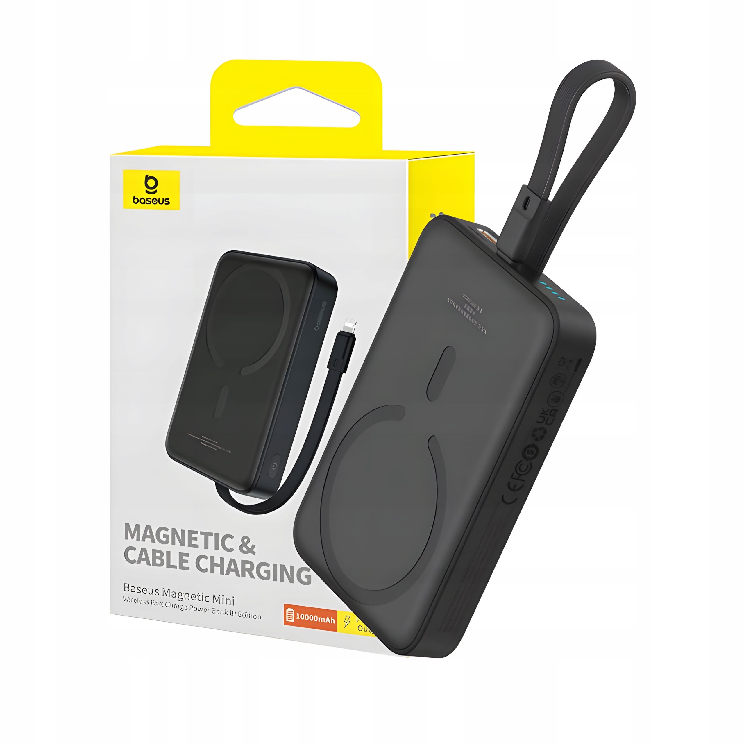  Baseus magnetic mini přenosná nabíječka magnetický 10000mah usb-c pd 30w kabel
