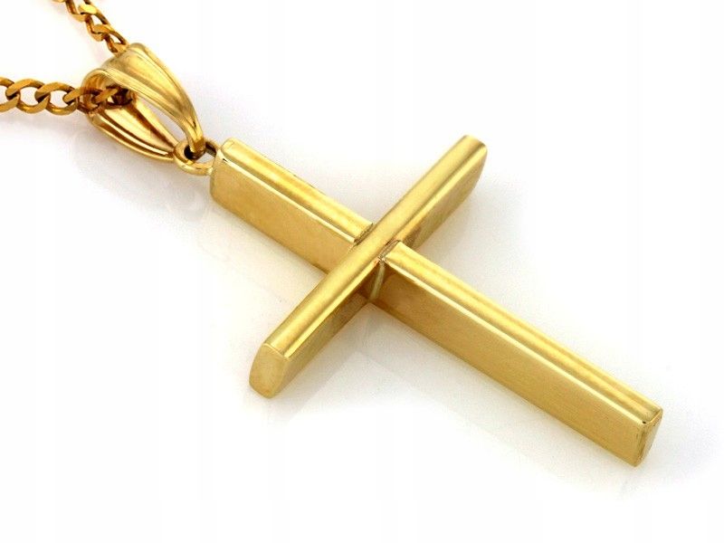  Prívesok elegantný zlatý 585 14k kríž bez kameňov váhy 1.48g za darček