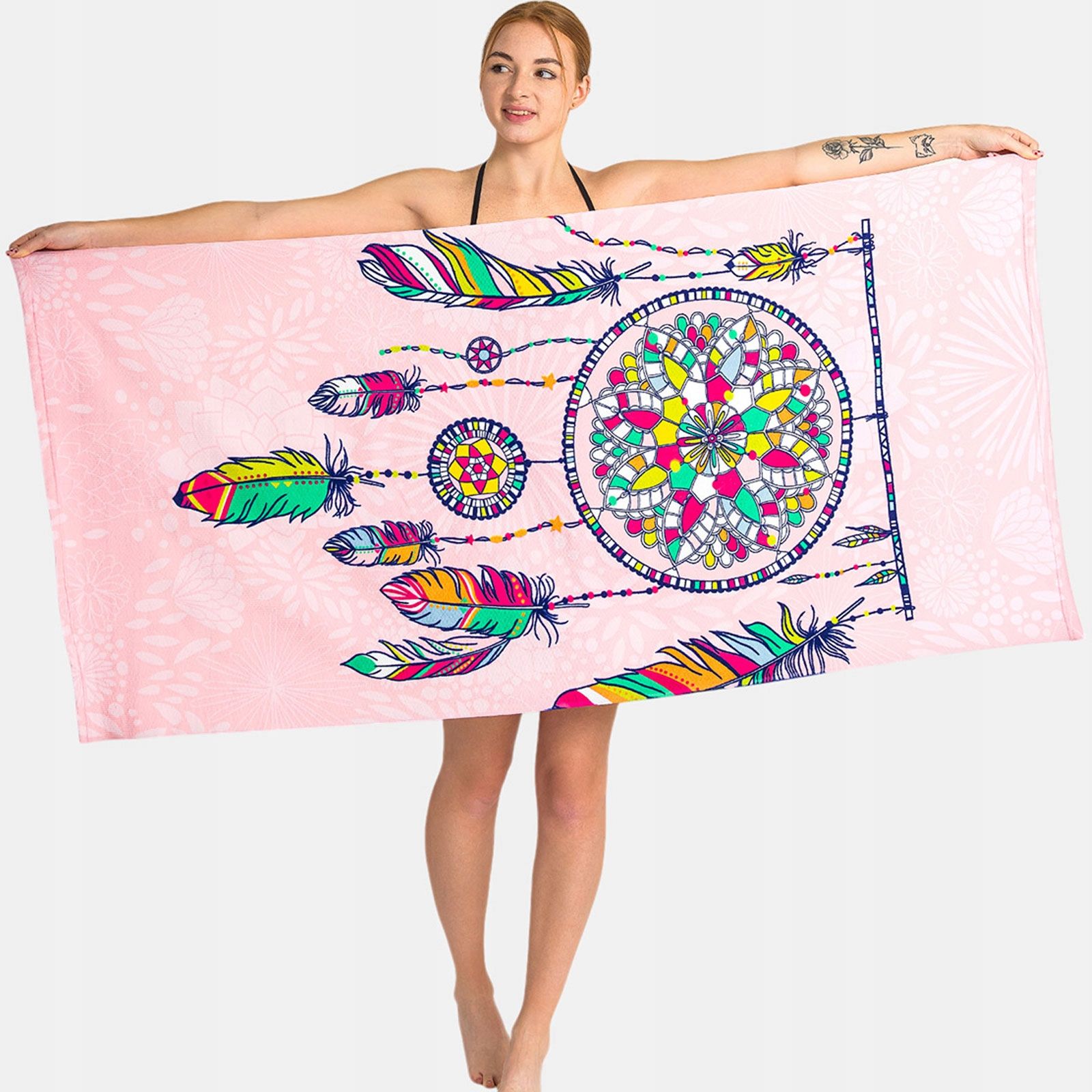  Plážový uterák kúpanie veľký 70x150 vyrobené z mikrovlákna absorpčný rýchloschnúce