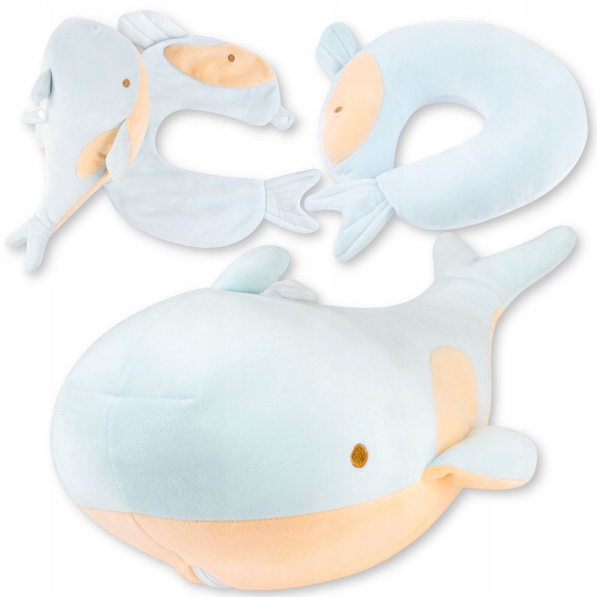  Headrest for a child travel pillow plush toy dolphin neck pillow