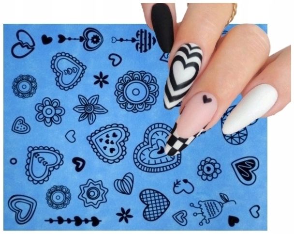  Water nail stickers for nails rainbows, mouth, pride, cigarette - nr 1011