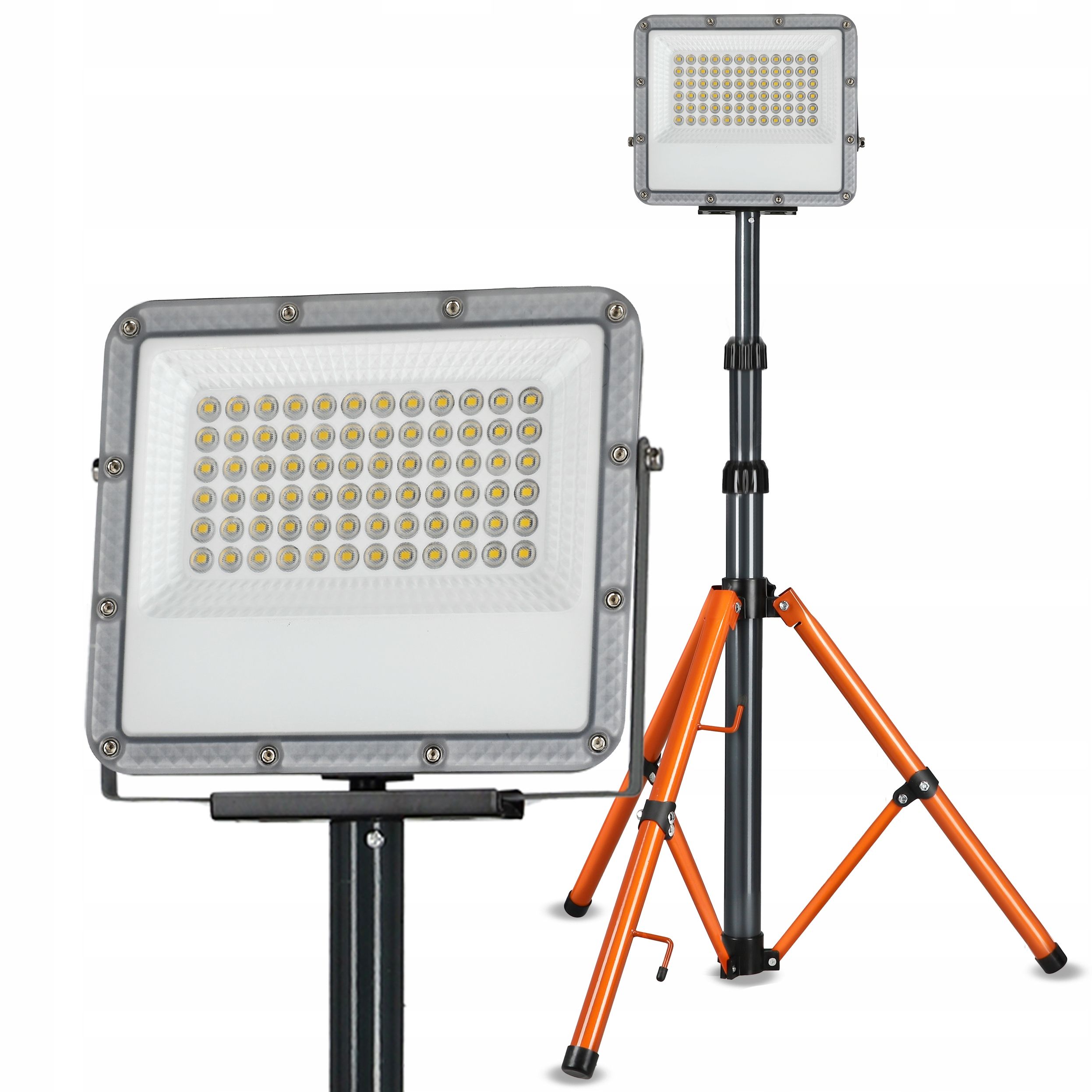  Led halogen stand construction spotlight 2x 50w 11000lm lamp on a stand