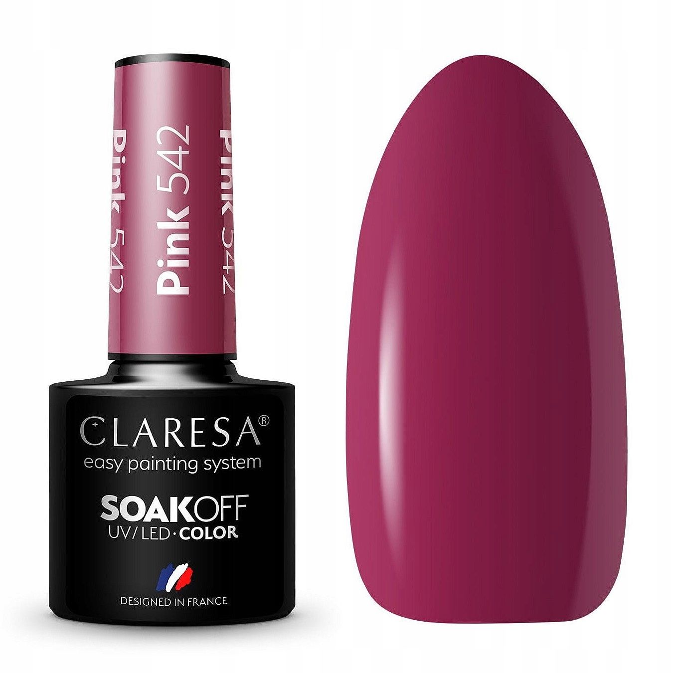  Claresa hübriid küünelakk burgundia glitter pink 554
