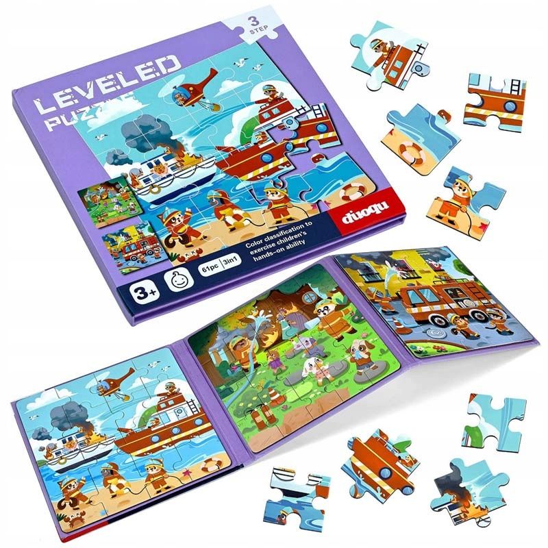  Magnetické puzzle úroveň 5 dinosauři trex vzdělávací puzzle