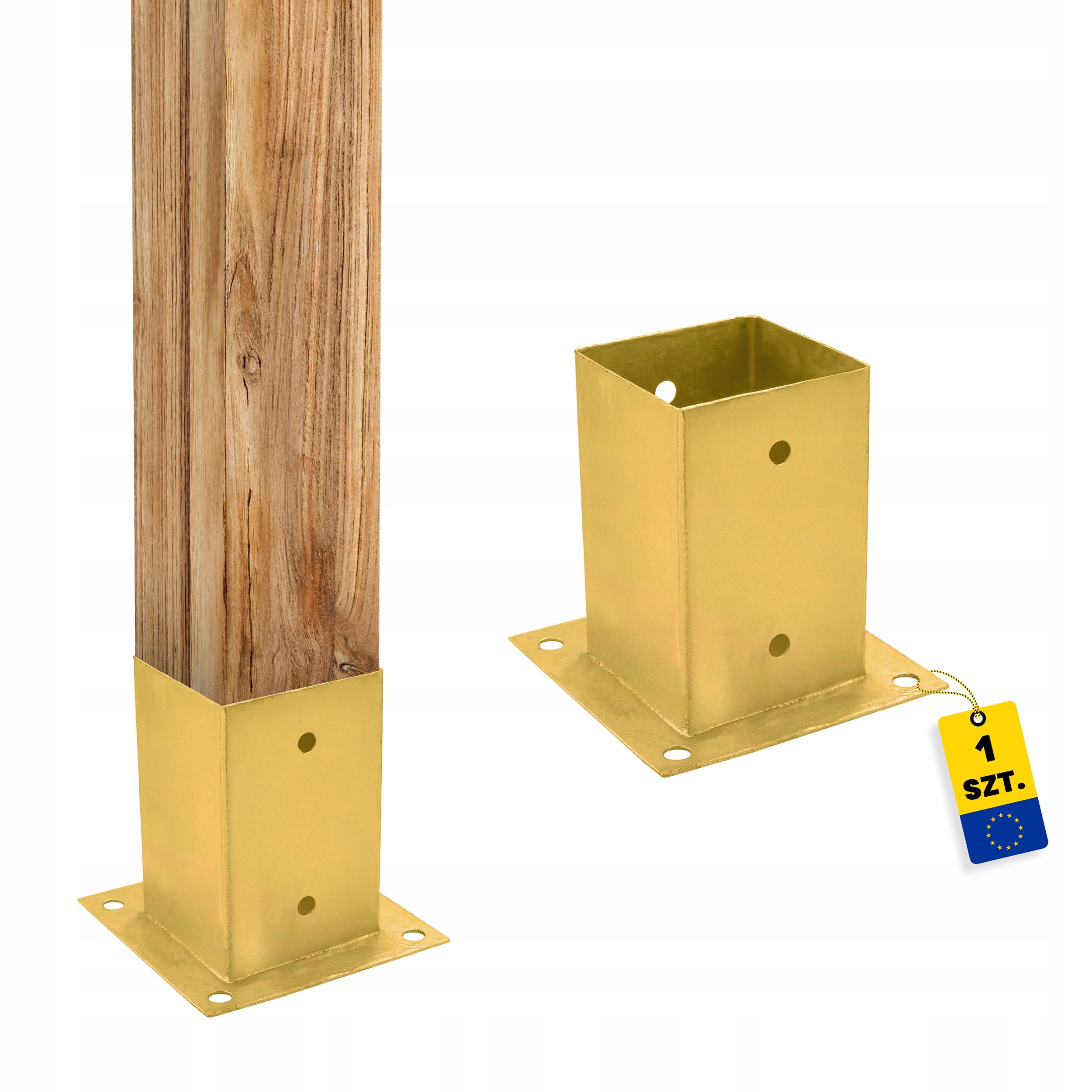  Základ držák na tyč 161x200 mm psp obdélníkový kotva do betonu oheň