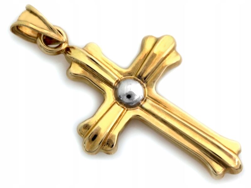  Earring cross 585 with image christ 1.23g religious items for a gift