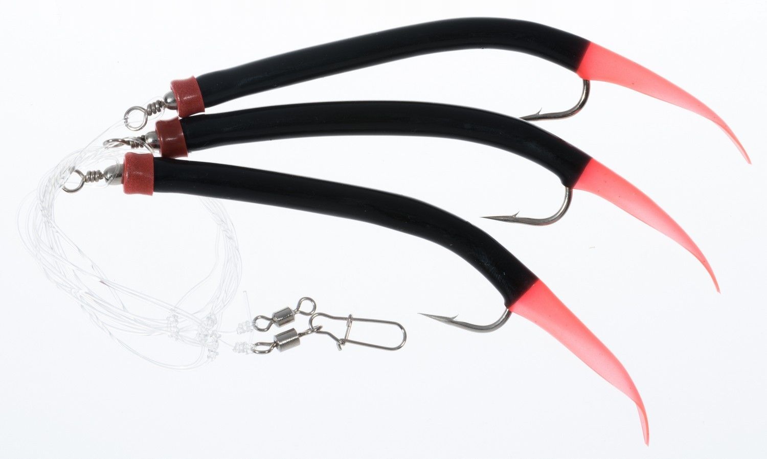  Jūrinis rinkinys menkės sistemėlė jaxon white / red 5,5cm 140cm žvejybos