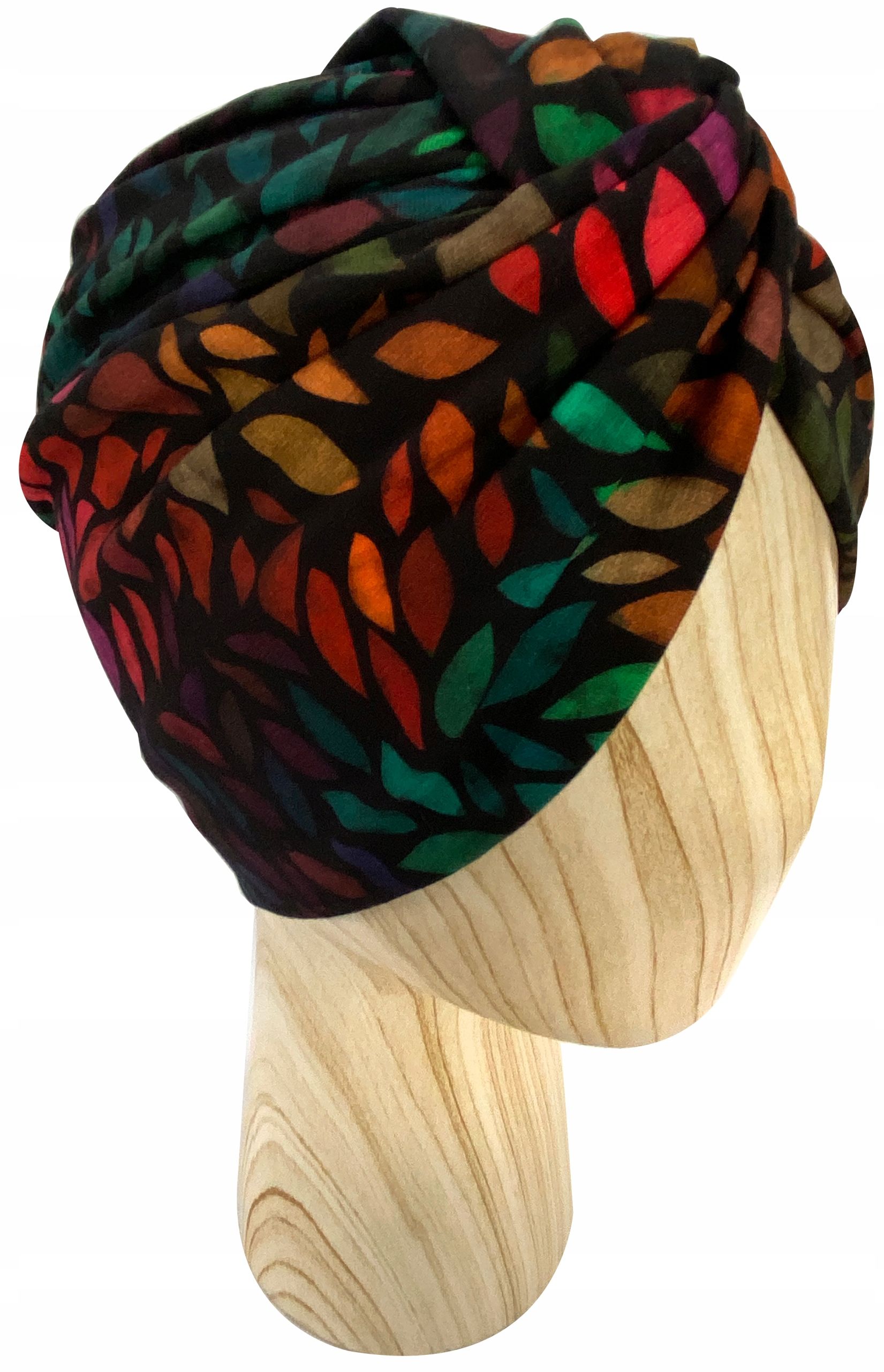  Mütze turban twist jersey baumwolle green lines onkologie